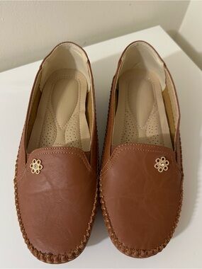 Women's Brown Slip-On Moccasin Loafers